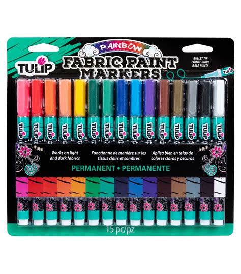 are these metallic tulip opaque fabric markers 15pk|tulip dual tip fabric markers.